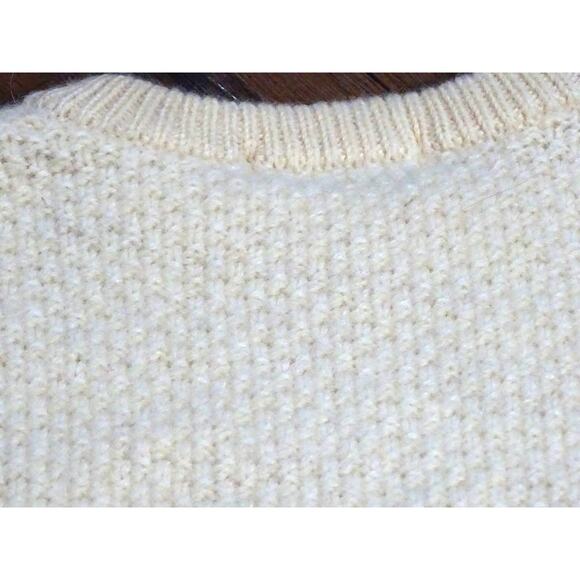 Vintage Highland Home Industries Chunky Wool Aran Sweater Large Made in Scotland - Picture 10 of 10